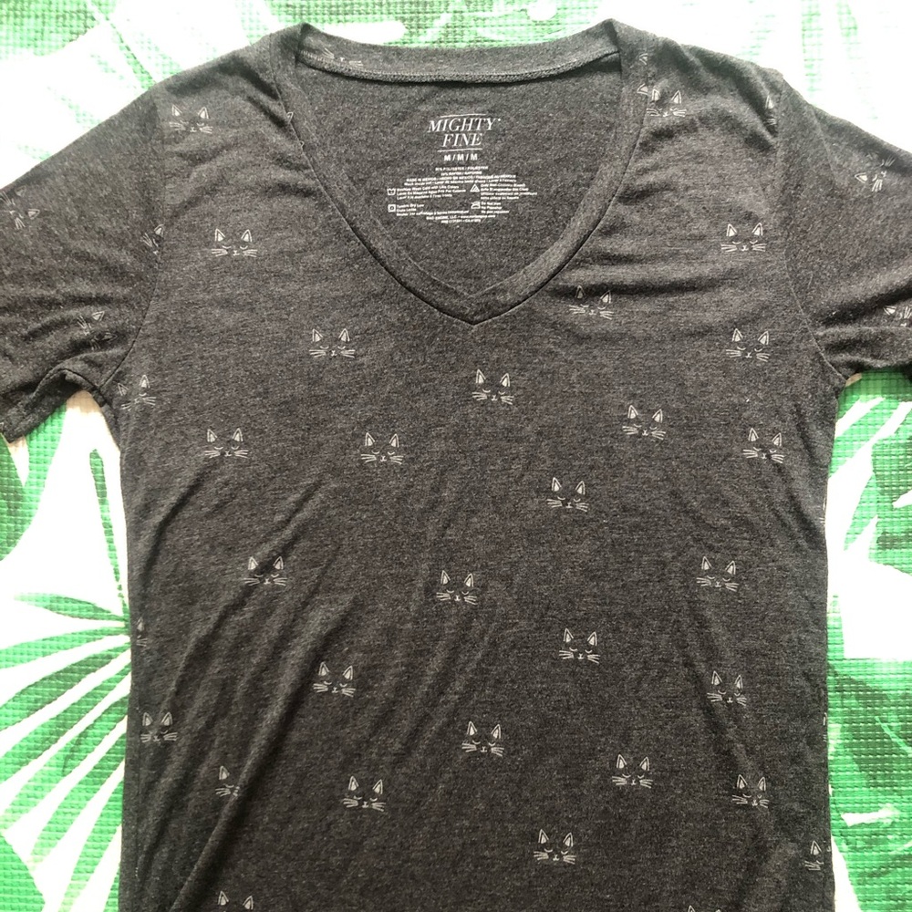 Target Mighty Fine Cat spring Dark Gray T-Shirt